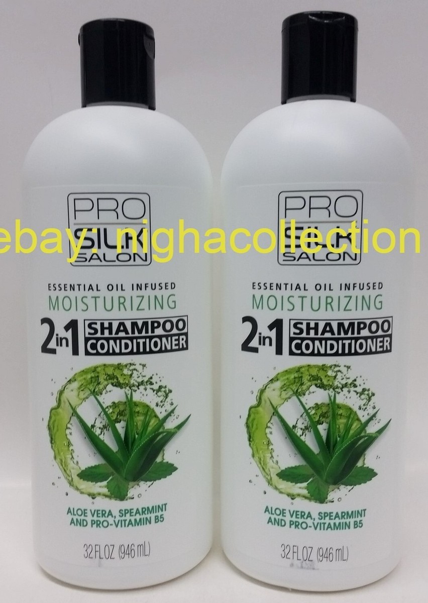 2x ProoSilkSalon Moisturizing 2 in 1 Shampoo & Conditioner Aloe Vera & vit  32oz