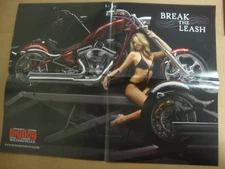 BIG DOG MOTORCYCLES 2007 SALES BROCHURE POSTER K-9 CENTERFOLD ALL 2007 MODELS