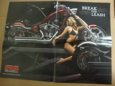 BIG DOG MOTORCYCLES 2007 SALES BROCHURE POSTER K-9 CENTERFOLD ALL 2007 MODELS