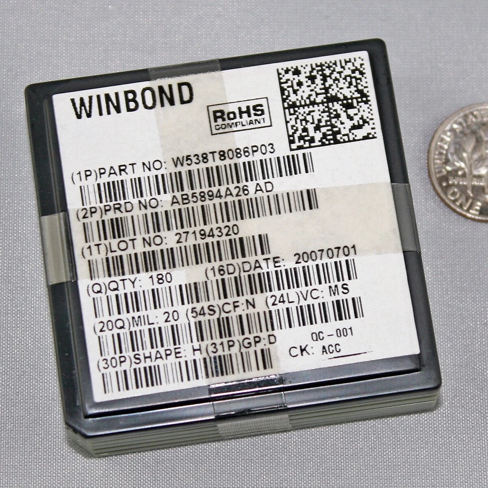 36pcs Winbond ViewTalk W538T808 8bit LCD MIDI MCU 6502 cpu silicon dies wafer - Image 4 of 4