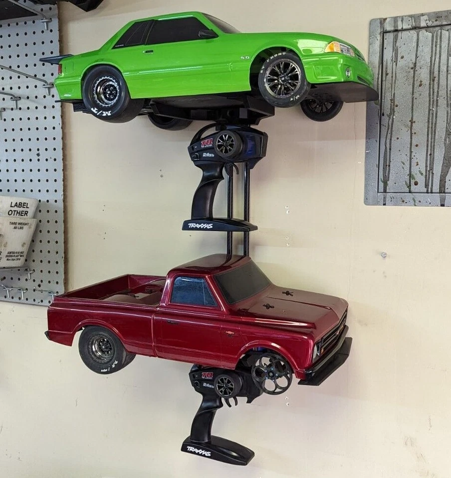 STACKZ 1/10 RC Car Shelf Pit Display Stand Holder for NPRC Drag Cars Wall Mount - Image 3 of 4