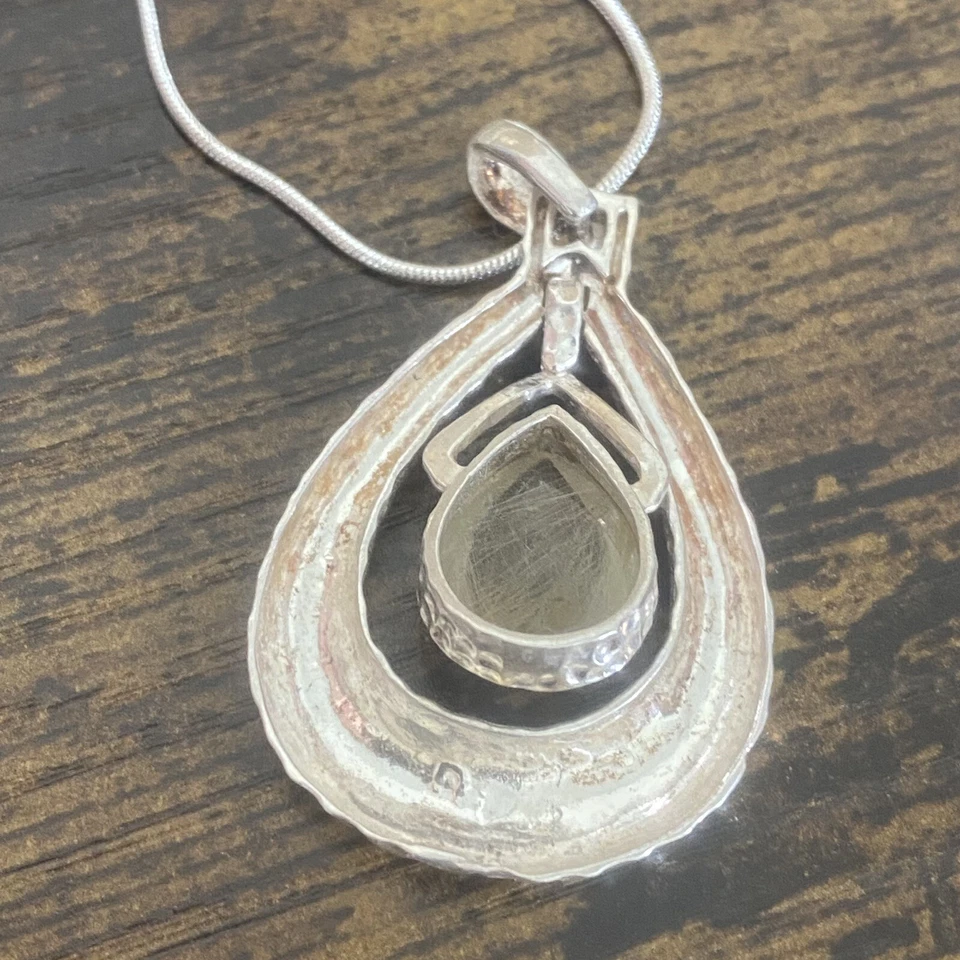 Rutilated Quartz Necklace Protection Spiritual Growth Removes Negativity 0828 - Image 3 of 4