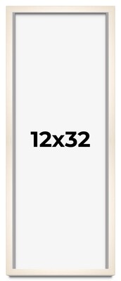 12x32 Frame White Wheat Solid Wood Picture Frame | Moulding Width 0.75 Inches |