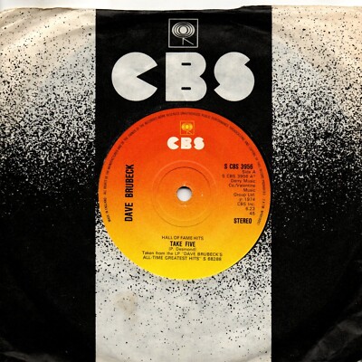 Dave Brubeck:Take five/It's a raggy waltz:UK CBS:Re-issue