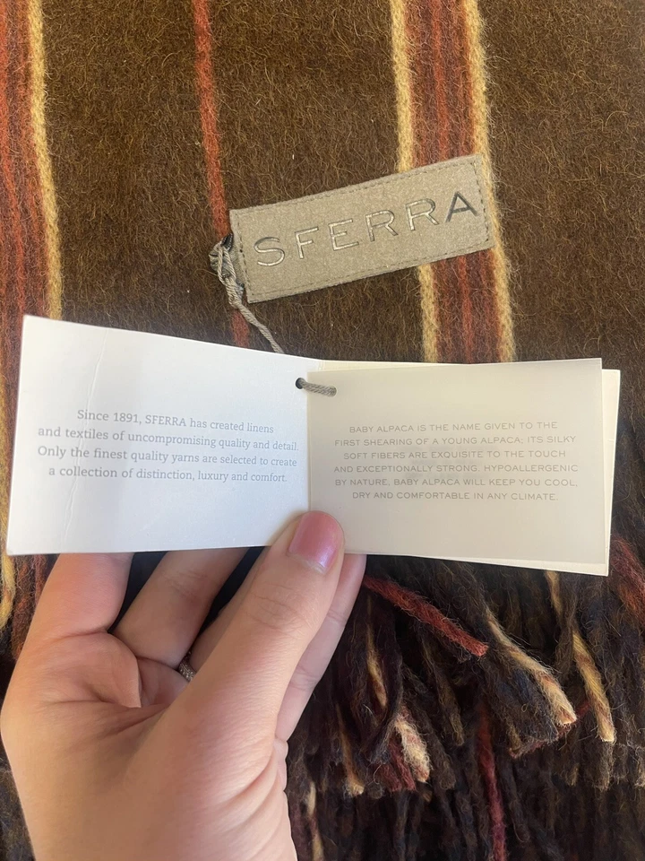 Sferra 100% Bebé Alpaca 50" x 70" Nuevo Con Etiquetas Foto 4 de 4