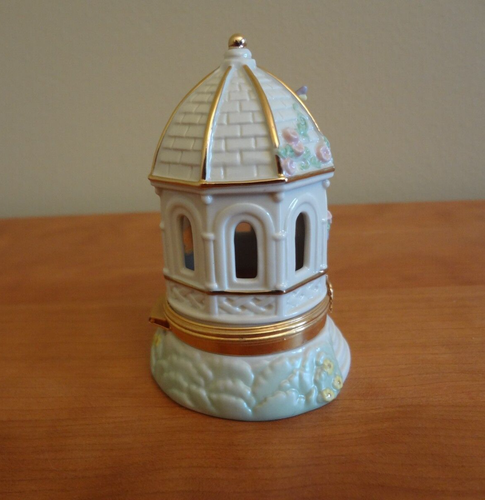 Gazebo vintage Lenox il giardino scatola del tesoro con ciondolo libellula portagioie - Foto 2 di 10
