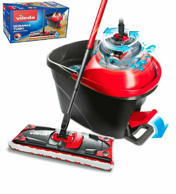 Vileda ULTRAMAX TURBO Wischmop Komplett Set Wischkopf Bodenwischer Flachwischer