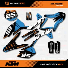 Blue & Orange Racing Graphics Kit fits KTM 11-12 SX SXF XC XCF 125 250 450 6N