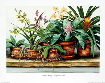 JAMES PARTEE JR ''Greenhouse Favorites'' COLORFUL 16x20 LITHOGRAPH