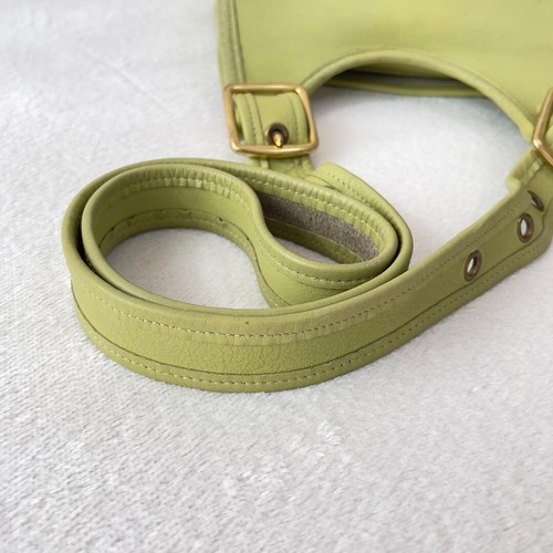RARE COLOR Vintage COACH Saddle Crescent Bag Pistachio Green Leather USA - Picture 10 of 12