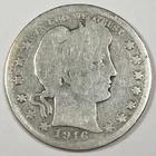 1916-D United States "Barber Quarter" - Good (G/AG) KM#114 Cleaned - 6444