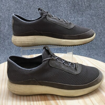 ECCO Shoes Mens 43 Soft 7 Runner Athletic Low Top Sneakers Grey Mesh Lace Up