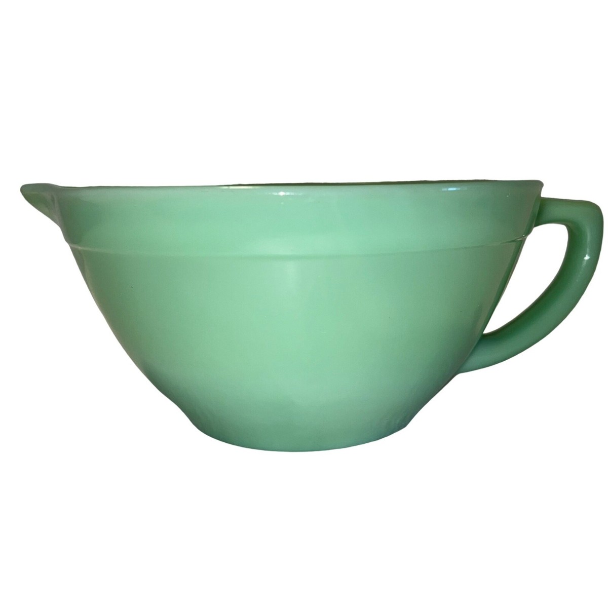 Vintage Fire King Jadeite Oven Ware Mixing Bowl w/Handle and Pour