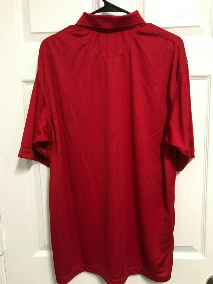 LUG NUTZ Beer Games Men Red Short Sleeve Golf Polo Shirt L FeatherLite NEW - Image 4 of 4