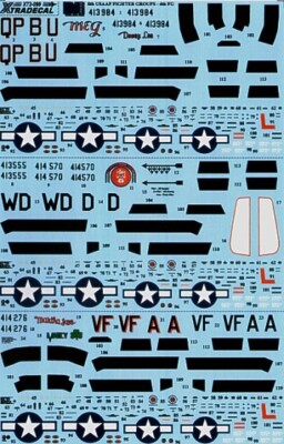 Xtradecal 1/72 P-51D USAAF 4th FG RAF Debden Eagles 334th 335th 336th FS Decals