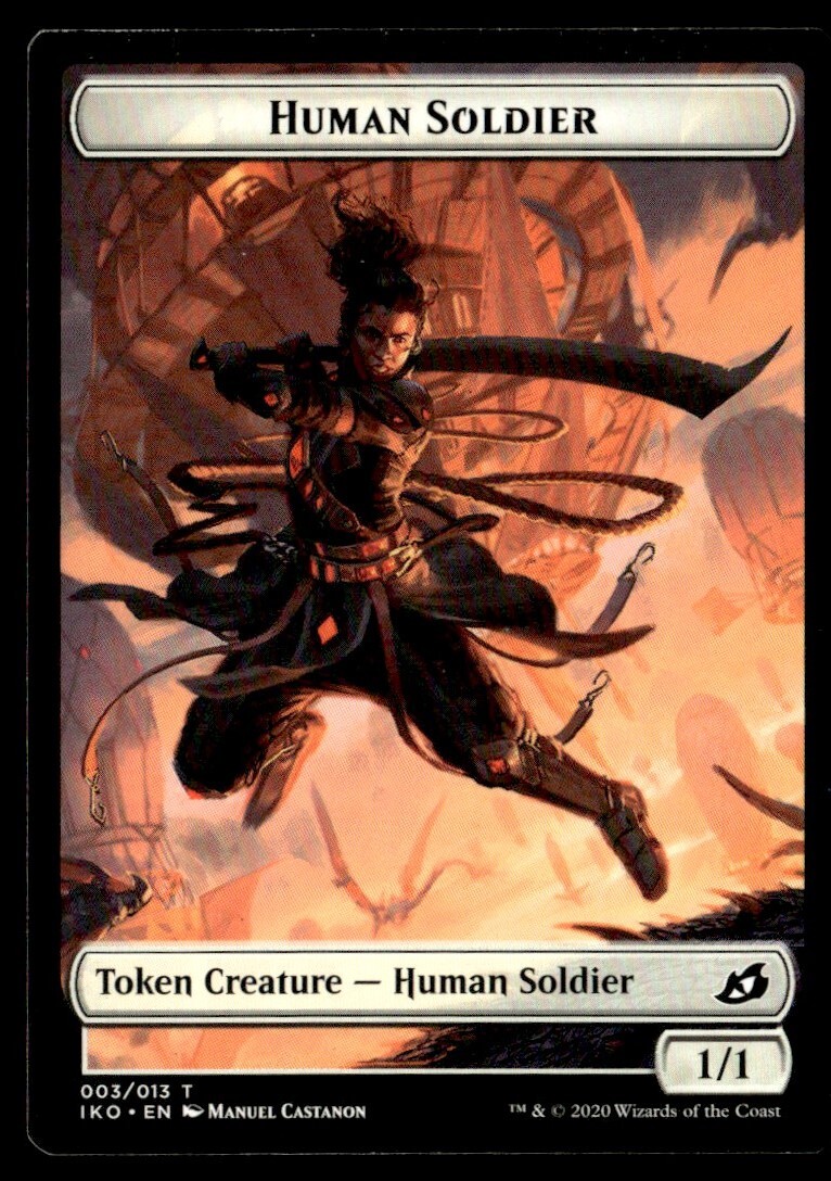 2020 Ikoria Lair of Behemoths Human Soldier Token Common #3 MTG