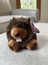 CHOMPER THE BEAVER PUFFKINS By Swibco vintage plush Stuffed Animal /w tags