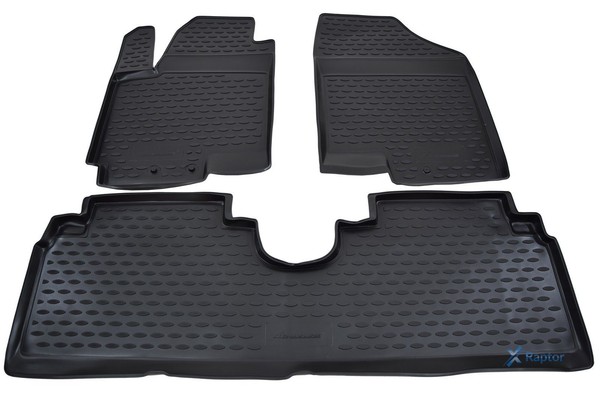 GummifußMatten Gummimatten 3D Passend FüR Kia Venga 2010-2018 3 Tlg-image