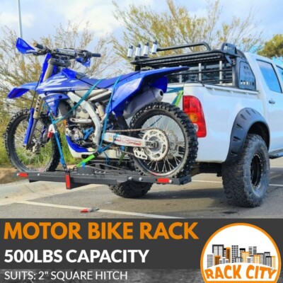 MOTORCYCLE MOTORBIKE RACK TOW BAR DIRT BIKE TRACK TRAILER CARRIER