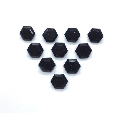 Natural Loose Gemstone AAA Blue Sunstone Hexagon Cut Faceted For Making Jewelry - Picture 20 of 24