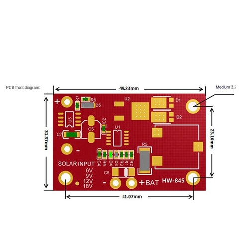 3S 3A 12V MPPT Solar PV Charger Controller Module CN3767/CN3722 with ...