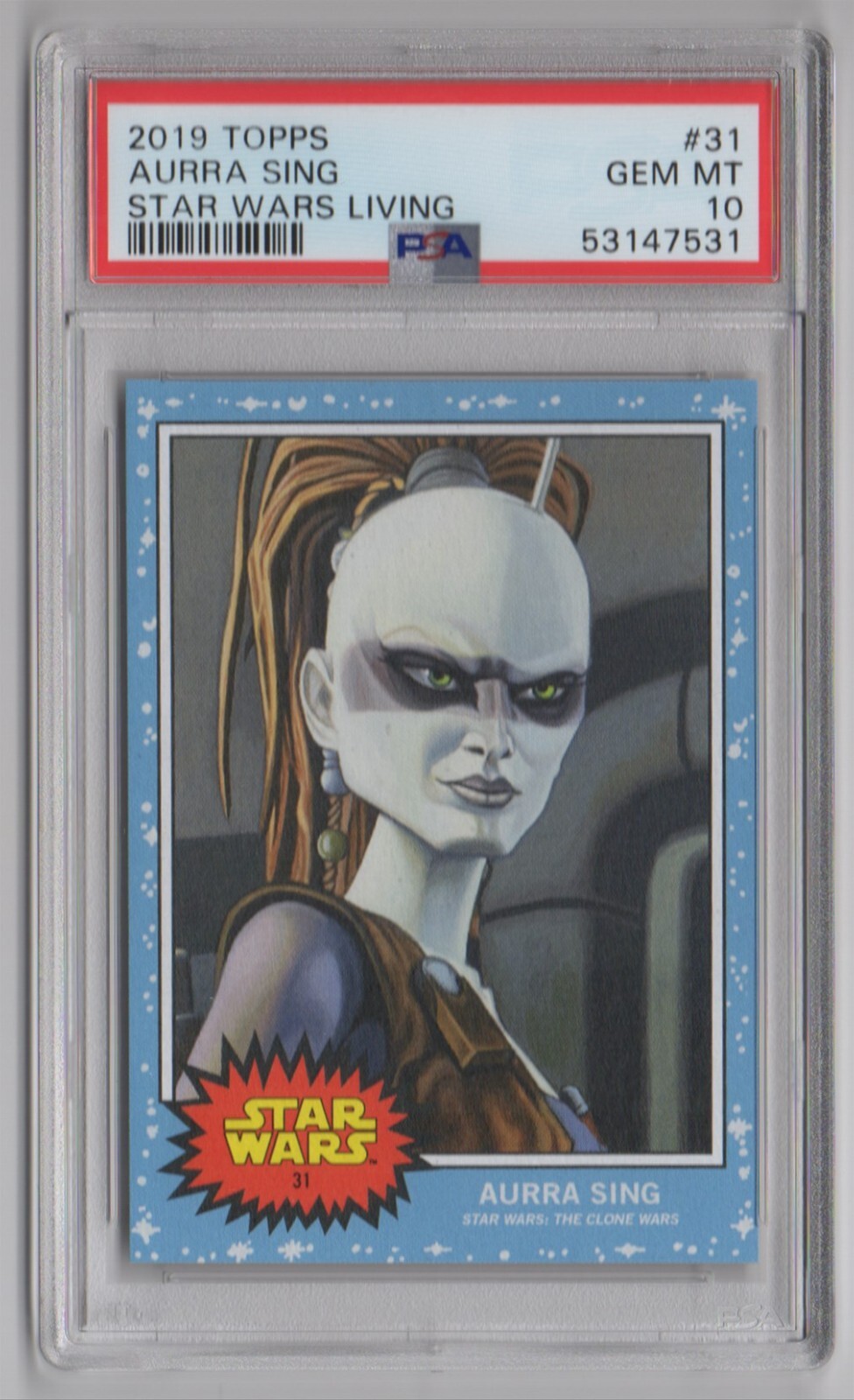 2019 Topps Star Wars Living Set #31 Aurra Sing - PSA 10 GEM MT