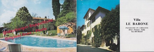 Villa LE BARONE: Panzano in Chianti (Prov. Firenze) ITALIA; Werbe-Flyer - Bild 2 von 4