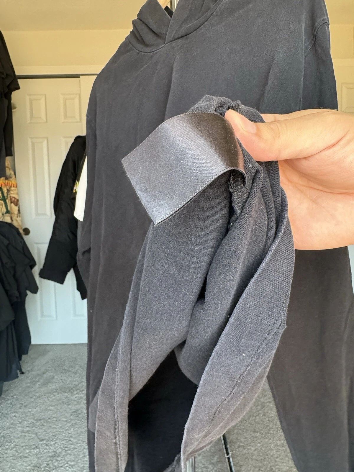 Felpa con cappuccio vintage Fear of God quinta collezione jeans essentials XL manica lunga