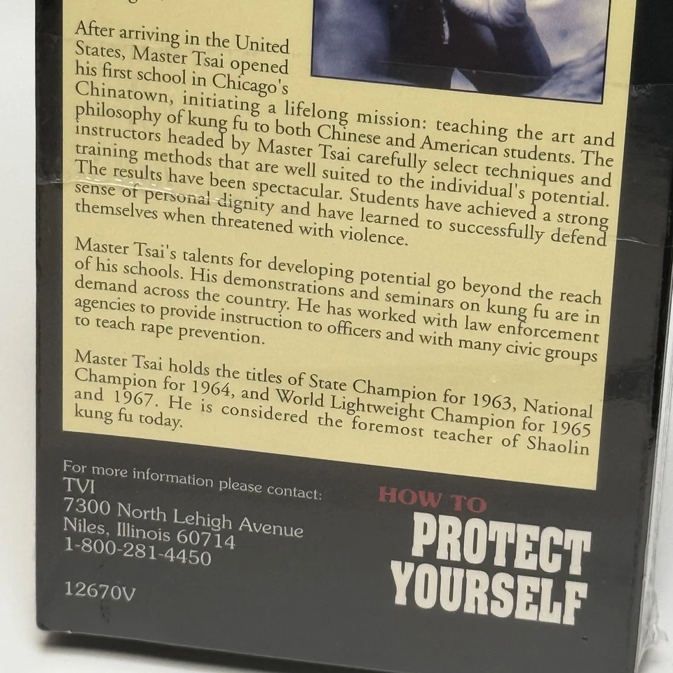 How To Protect Yourself VHS Master Tsai Self Defense Kung Fu Martial Arts New - Image 4 of 4