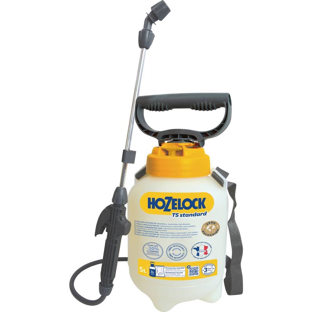 Pulvérisateur de jardin Hozelock T5 3.5 l à pression préalable pour traitement des plantes