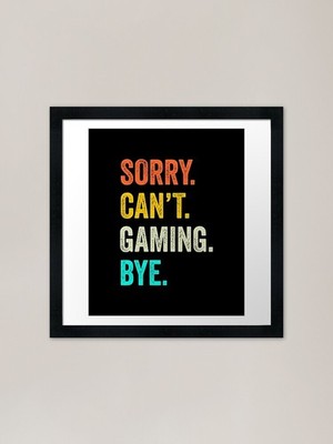 Gaming Player Geschenk, lustiges Gaming sh gerahmtes Wandbild Poster Leinwanddruck Bild