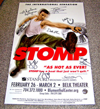 Stomp Play Poster Blumenthal Charlotte Signed by Many Stars!! Stanford Broadway