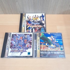 Sega Saturn White Console with 2 controllers & 5 games tested Japan HST-3220
