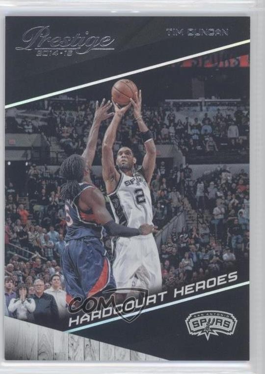 2014-15 Panini Prestige Hardcourt Heroes Premium Tim Duncan #19 HOF y8a