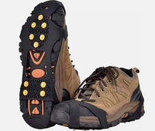 Ice Climbing Crampons Snow Grips Anti Slip Shoe Boot Cleats Spikes Sport /  