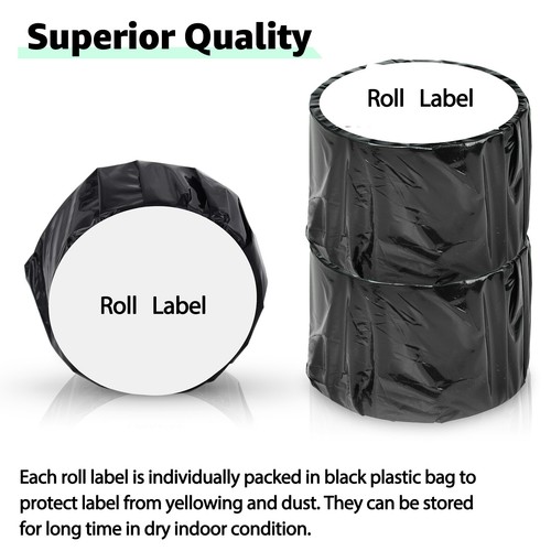 4 Rolls of 270 RD-S02U1 Die Cut Shipping White Paper Labels For Brother TD-4100N - Picture 18 of 23