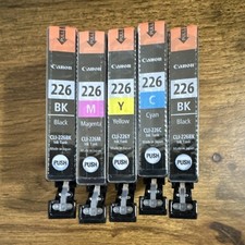 5   Genuine Canon CLI-226 Ink Cartridges Black Magenta Yellow Cyan 9