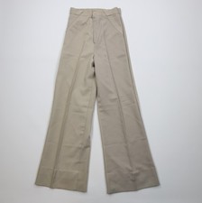 Vintage 70s Streetwear Womens 11 Tall Knit Wide Leg Bell Bottoms Chino Pants USA