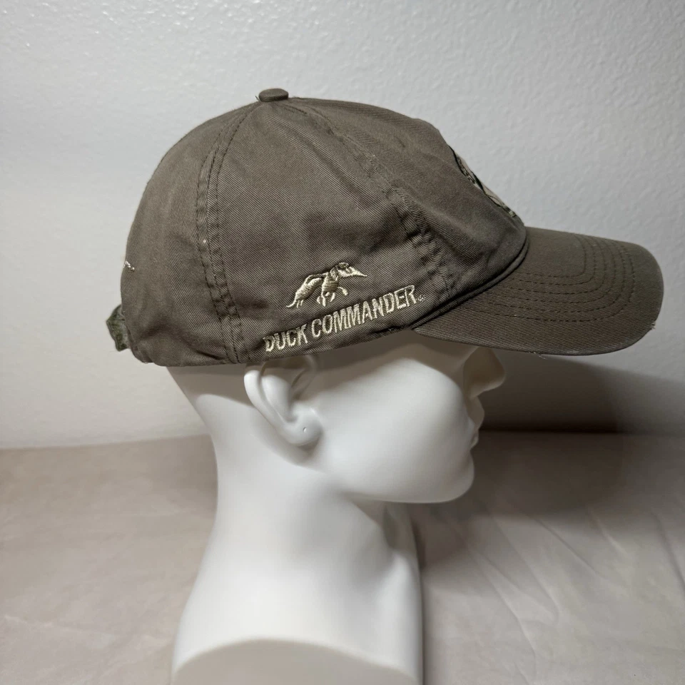 Duck Commander Duck Dynasty Distressed Olive Hat Cap Camo Arise Kill Eat Hunt - Image 4 of 4