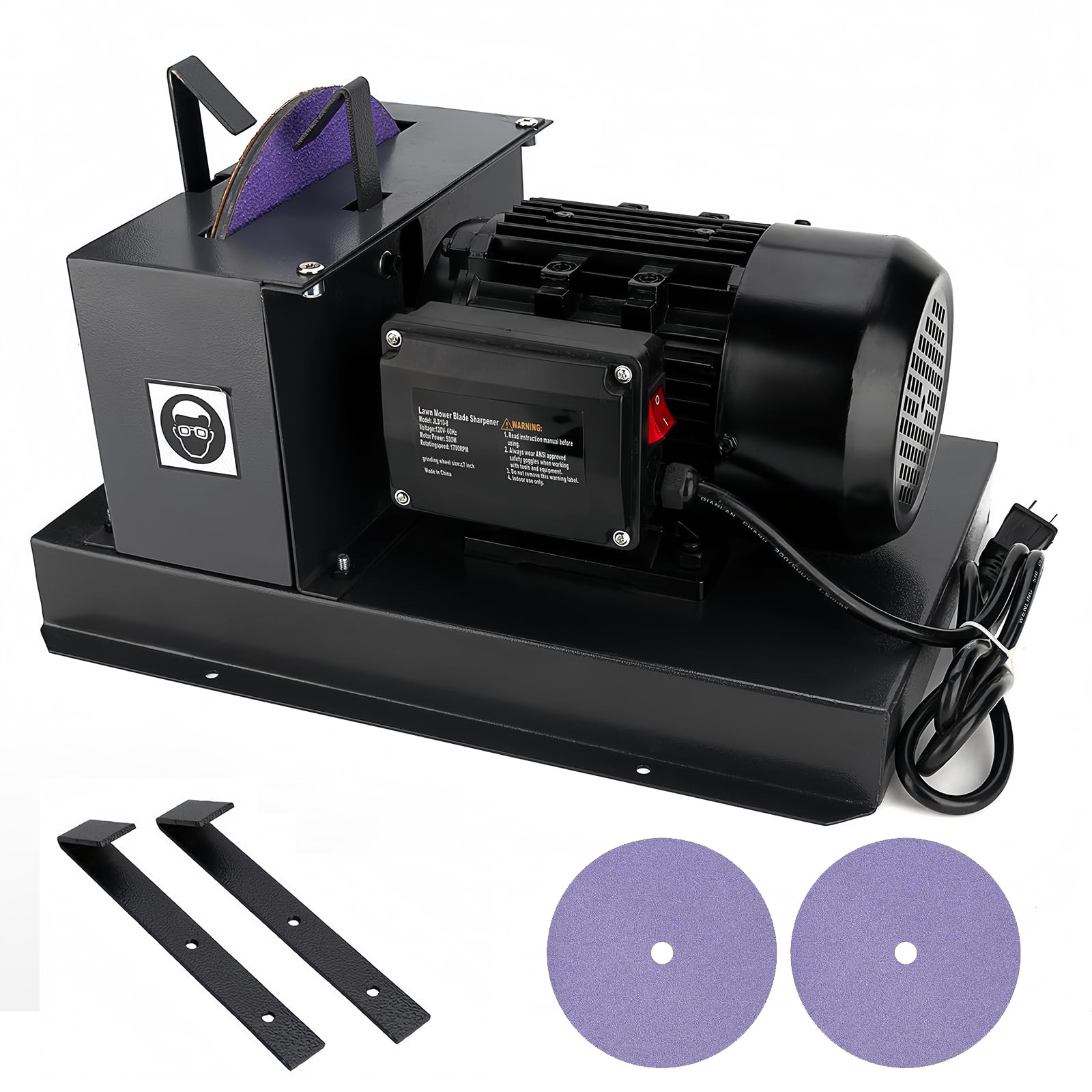 PRO 9" Lawn Mower Blade Grinder 1HP 750W w/Ceramic Wheel & A