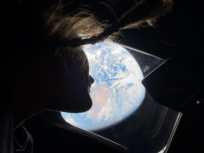 Christina Koch Artemis Orion Window Earth Poster