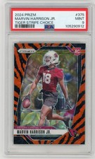 MARVIN HARRISON JR 2024 Panini Prizm Tiger Stripe Choice Rc #375 PSA 9 Cardinals