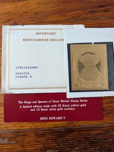 Kings And Queens Of Great Britain Gold Stamp Edward V