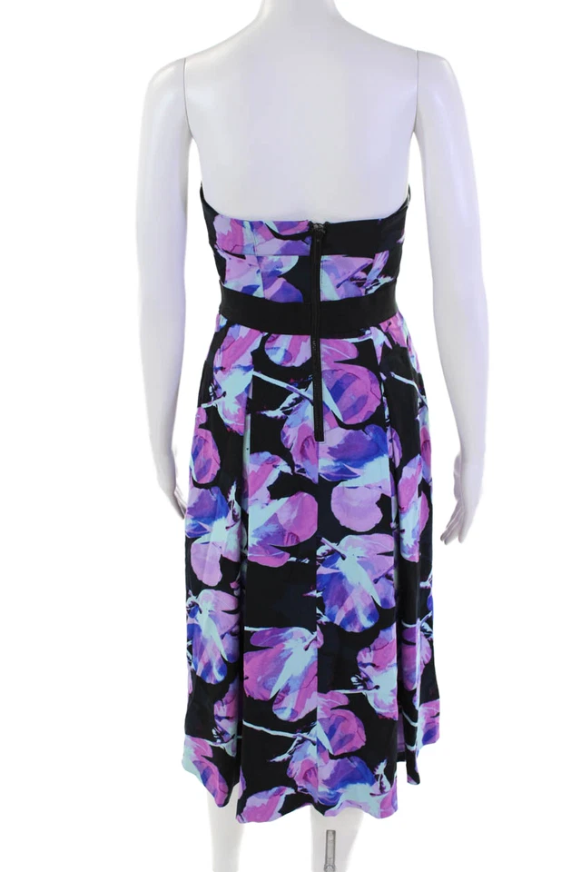 Vestido recto sin mangas con corte floral púrpura talla 0 de Rachel Rachel Roy para mujer Foto 3 de 4