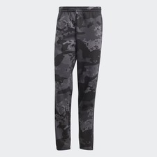 Image of adidas Men's Graphic Sweat Pants Camo Carbon Grey Tapered Joggers IK3539