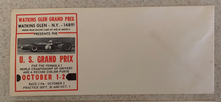 1966 Watkins Glen Formula 1 unused envelope w/logo United States Grand Prix