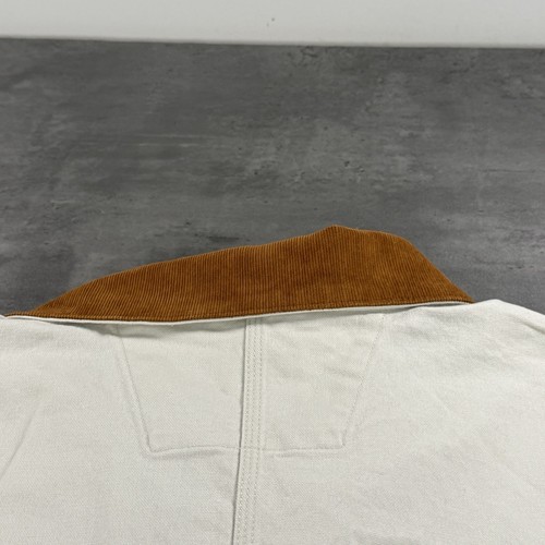 Abrigo Carhartt Barn Chore XL Malta Off White Marrón Pana Cuello Granja NUEVO Chaqueta - Imagen 8 de 10