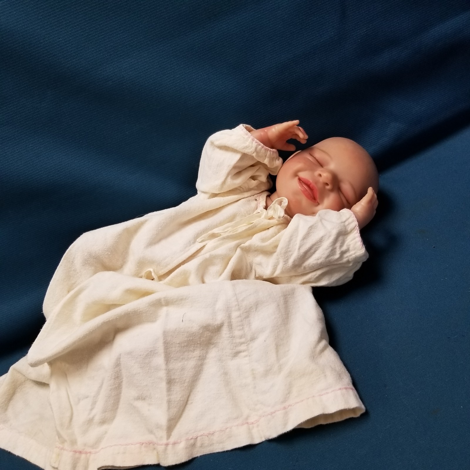 15" Vinyl Realistic Girl Baby Doll Closed Eyes Movable Limbs