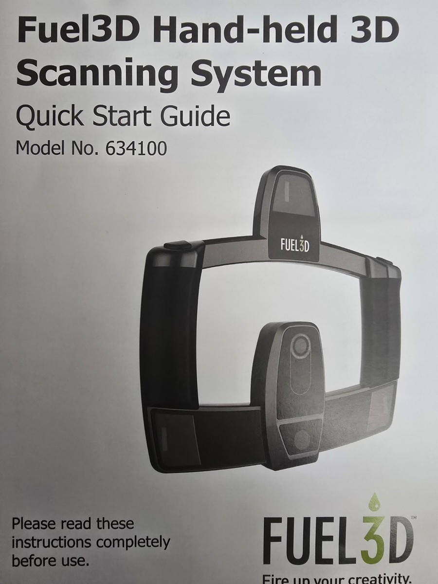 Scanify Fuel Handheld 3D Scanner 634100 | eBay UK