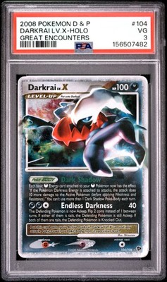 2008 POKEMON DIAMOND & PEARL GREAT ENCOUNTERS #104 DARKRAI LV.X